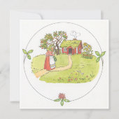 Vintage Illustration Kleine alte Frau Elsa Beskow (Vorderseite)