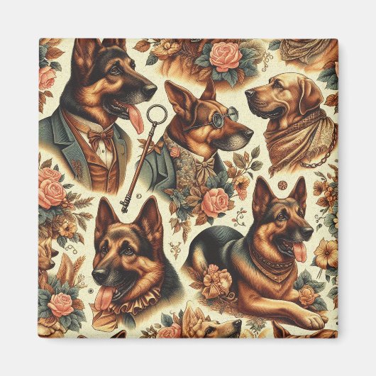 Vintage Illustration Magnet (Vorne)