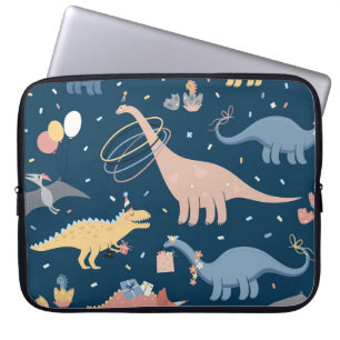 Vintage Illustration mit der Geburtstagsparty von  Laptopschutzhülle