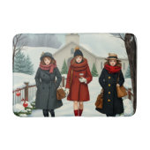 Vintage Illustration mit Menschen Badematte (Vorderseite)