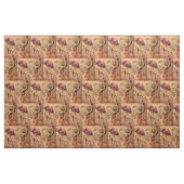 Vintage Illustration mit Rose und Geige Stoff (Fat Quarter (45,7 x 55,9 cm))