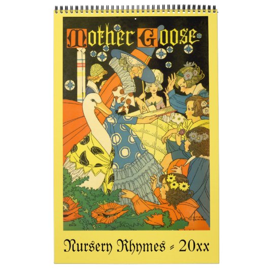 Vintage Illustration Mutter Gänse Kinderzimmer Rhy Kalender (Titelbild)