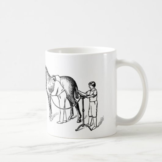 VINTAGE ILLUSTRATION Pferd Sonderanfertigungen Tas Kaffeetasse (Rechts)