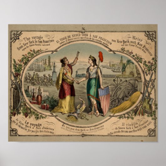 Vintage-Illustration Poster (Vorne)