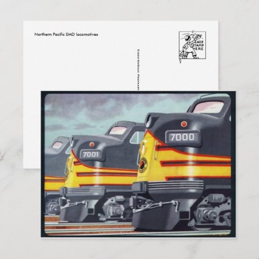 Vintage Illustration Postkarte (Vorne/Hinten)