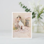 Vintage Illustration Postkarte (Stehend Vorderseite)