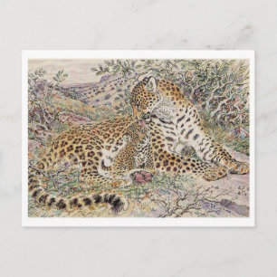 Vintage Illustration Postkarte