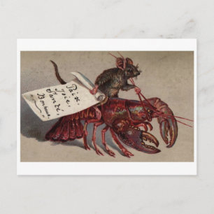 Vintage Illustration Postkarte