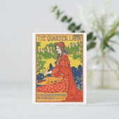 Vintage Illustration Postkarte (Stehend Vorderseite)