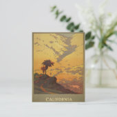 Vintage Illustration Postkarte (Stehend Vorderseite)