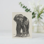 Vintage Illustration Postkarte (Stehend Vorderseite)