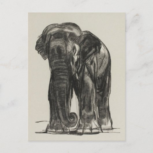 Vintage Illustration Postkarte (Vorderseite)