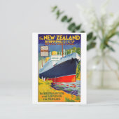 Vintage Illustration Postkarte (Stehend Vorderseite)