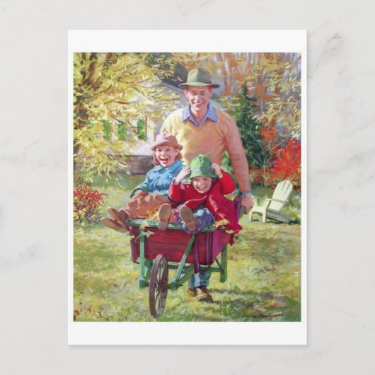 Vintage Illustration Postkarte (Vorderseite)