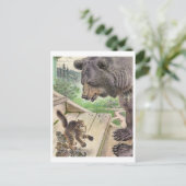 Vintage Illustration Postkarte (Stehend Vorderseite)