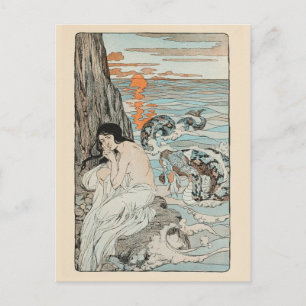 Vintage Illustration Postkarte