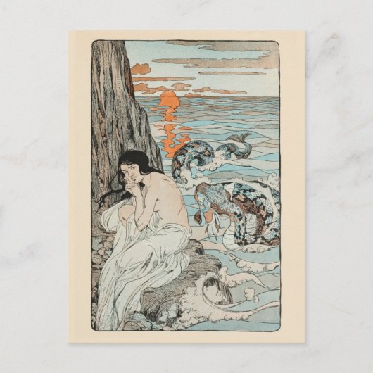 Vintage Illustration Postkarte (Vorderseite)