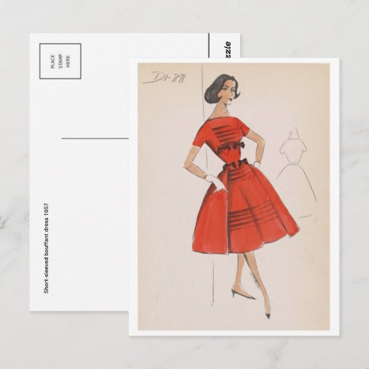 Vintage Illustration Postkarte (Vorne/Hinten)