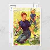 Vintage Illustration Postkarte (Vorne/Hinten)