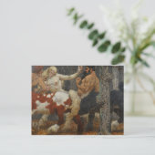 Vintage Illustration Postkarte (Stehend Vorderseite)