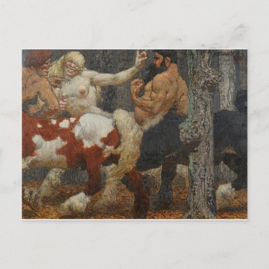 Vintage Illustration Postkarte (Vorderseite)