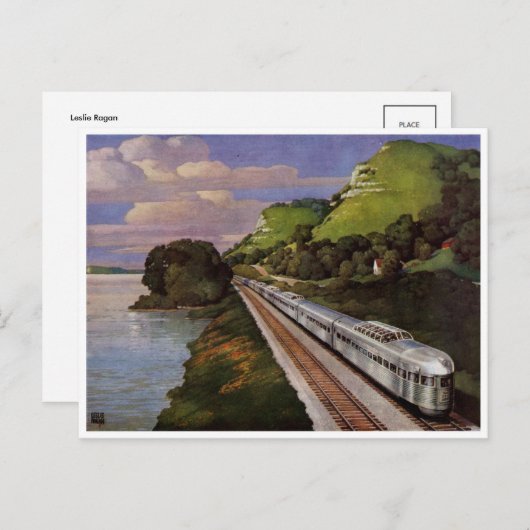 Vintage Illustration Postkarte (Vorne/Hinten)