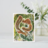 Vintage Illustration Postkarte (Stehend Vorderseite)