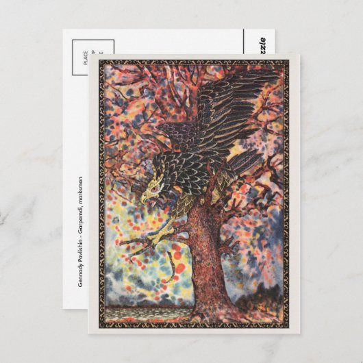 Vintage Illustration Postkarte (Vorne/Hinten)