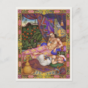 Vintage Illustration Postkarte