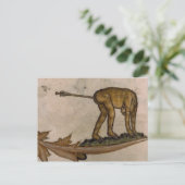 Vintage Illustration Postkarte (Stehend Vorderseite)