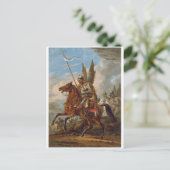 Vintage Illustration Postkarte (Stehend Vorderseite)