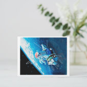 Vintage Illustration Postkarte (Stehend Vorderseite)