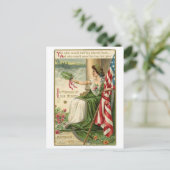 Vintage Illustration Postkarte (Stehend Vorderseite)