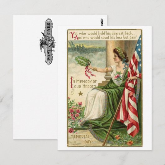 Vintage Illustration Postkarte (Vorne/Hinten)