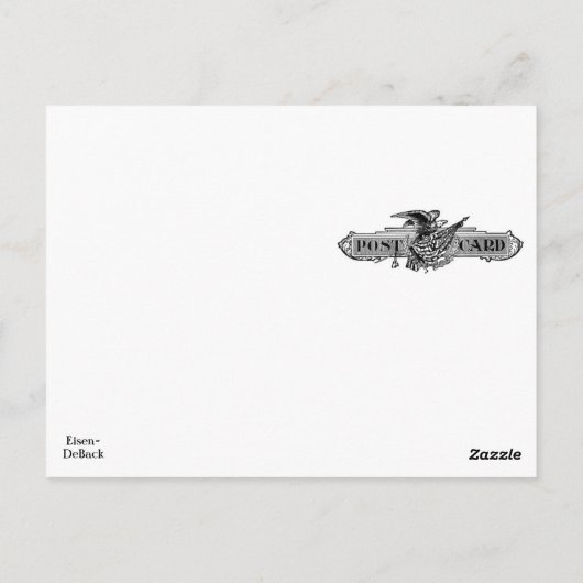 Vintage Illustration Postkarte (Rückseite)