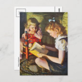 Vintage Illustration Postkarte (Vorne/Hinten)