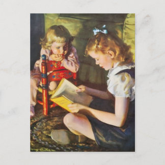 Vintage Illustration Postkarte