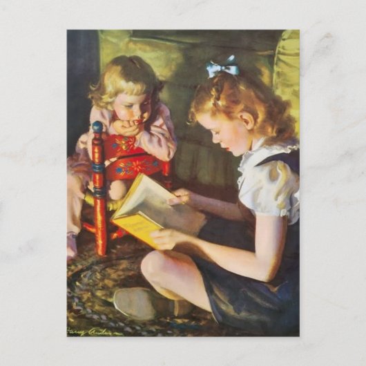 Vintage Illustration Postkarte (Vorderseite)