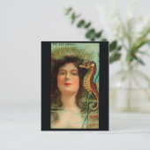 Vintage Illustration Postkarte (Stehend Vorderseite)