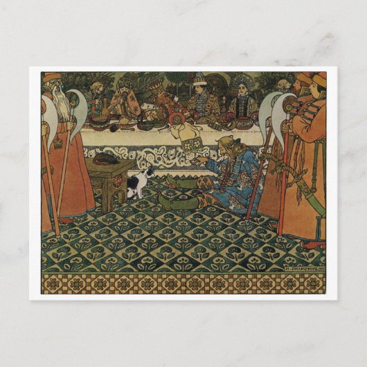 Vintage Illustration Postkarte (Vorderseite)