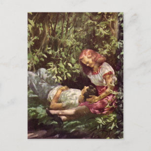 Vintage Illustration Postkarte