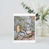 Vintage Illustration Postkarte (Stehend Vorderseite)