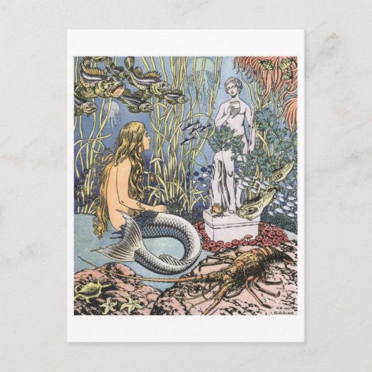 Vintage Illustration Postkarte (Vorderseite)