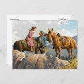 Vintage Illustration Postkarte (Vorne/Hinten)