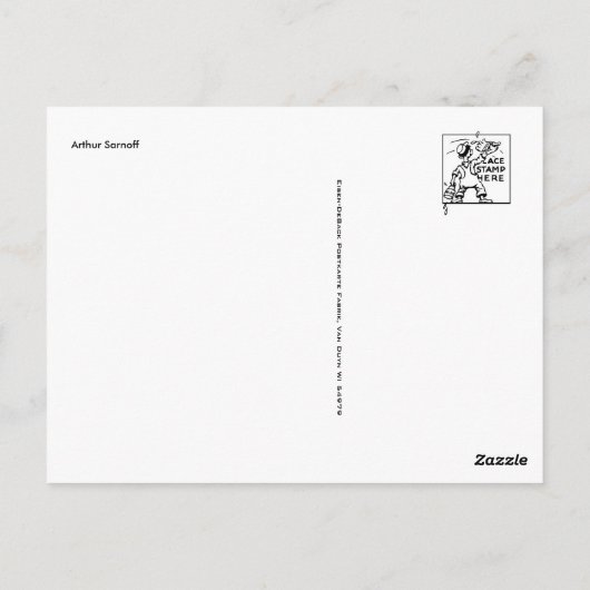 Vintage Illustration Postkarte (Rückseite)