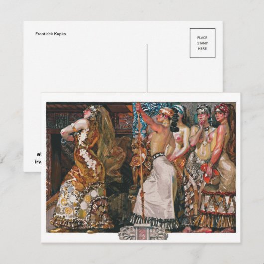 Vintage Illustration Postkarte (Vorne/Hinten)