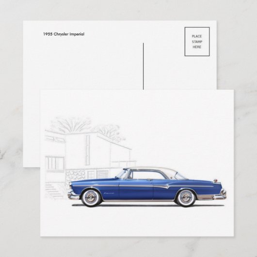 Vintage Illustration Postkarte (Vorne/Hinten)