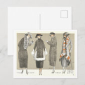 Vintage Illustration Postkarte (Vorne/Hinten)