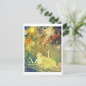 Vintage Illustration Postkarte (Stehend Vorderseite)