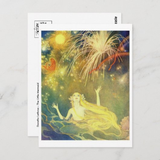 Vintage Illustration Postkarte (Vorne/Hinten)